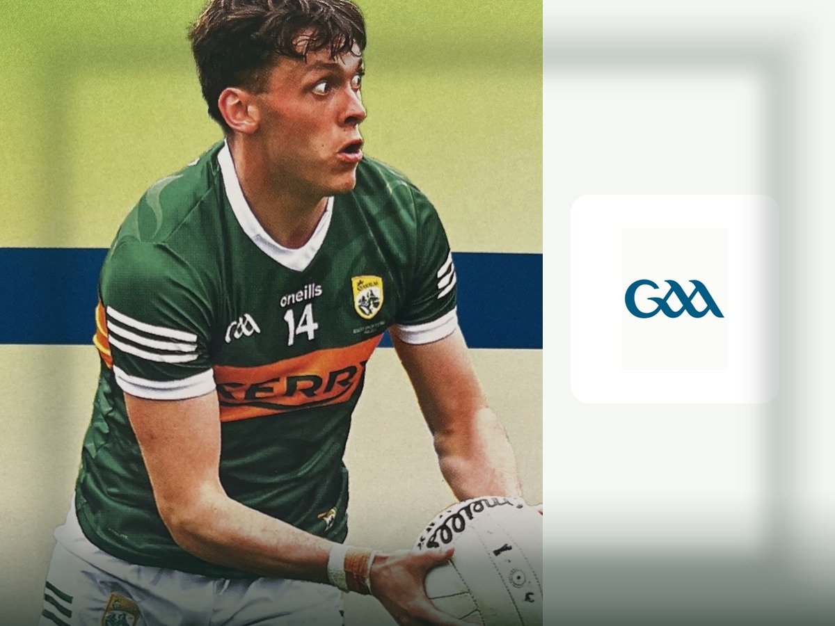 Gaelic football with the GAA mark